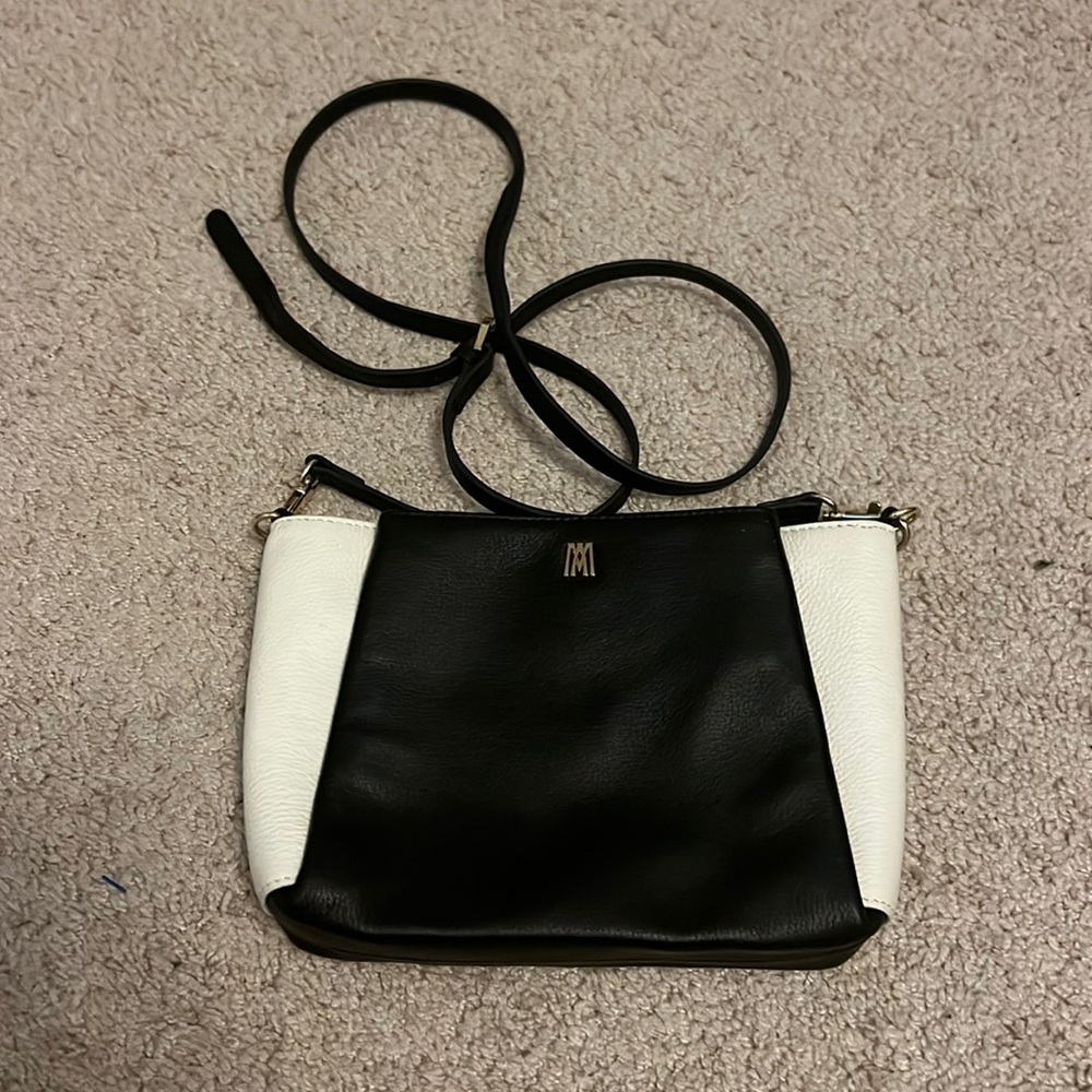 Antonio Melani Crossbody Colorblock Bag‎ black White
